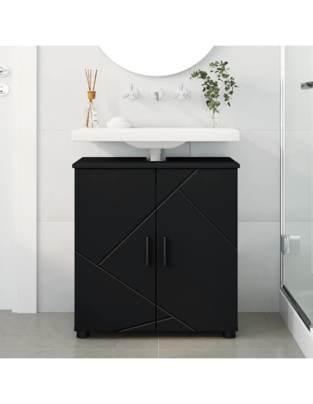 Mobile da Bagno con archiviazione Nero 61 x 35 x 64 cm