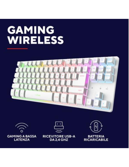 GXT831W THADO TKL WRLS KB WHT IT