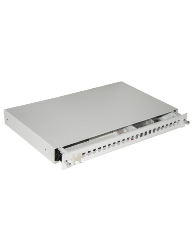 CASSETTO FIBRA OTTICA 24 PORTE 1U GR ADATTATORI SC SIMPLEX/LC DUPLEX