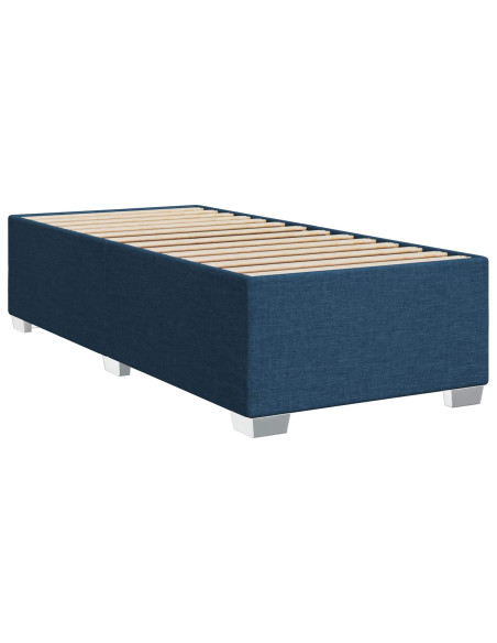Letto box spring con materasso Blu 80 x 200 cm Tessuto