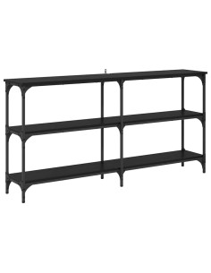 Tavolo consolle Rovere Nero 150 x 29 x 75 cm 2