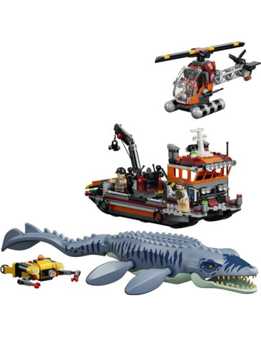 ATTACCO BARCA DINOSAURO MOSASAURUS