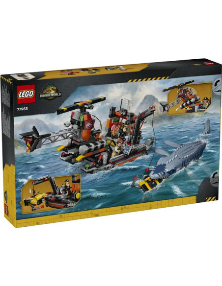 ATTACCO BARCA DINOSAURO MOSASAURUS