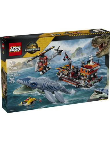 ATTACCO BARCA DINOSAURO MOSASAURUS