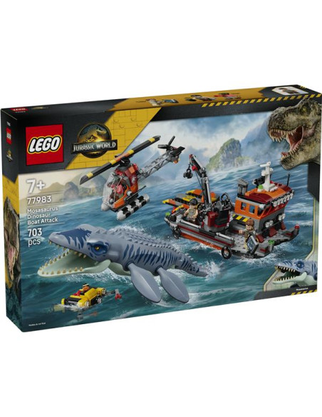 ATTACCO BARCA DINOSAURO MOSASAURUS