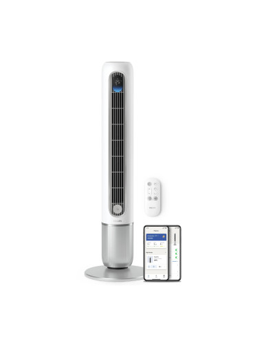 VENTILATORE TOWER FAN 7000 SERIES TELECOMANDO AROMATERAPIA APP BIANCO