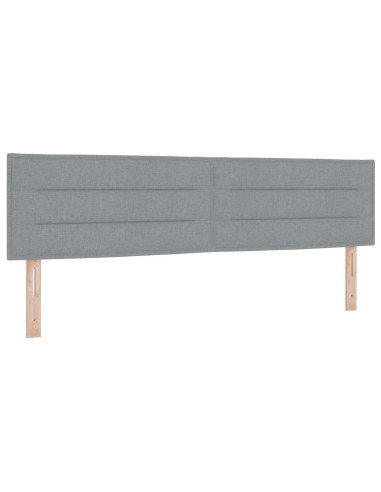Letto ottomano con materasso 2 pz Grigio Chiaro Tessuto