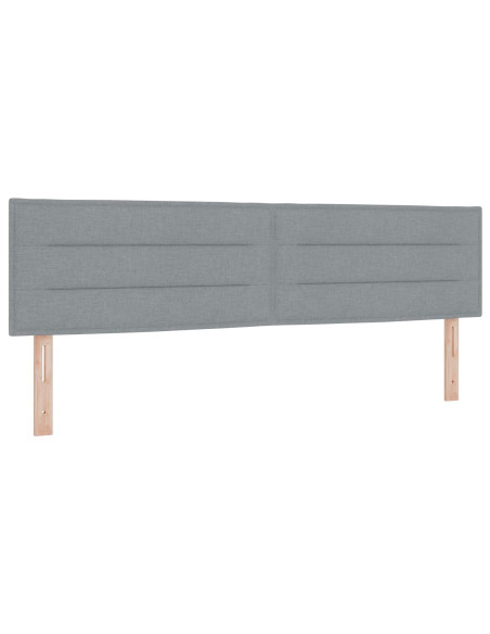 Letto ottomano con materasso 2 pz Grigio Chiaro Tessuto