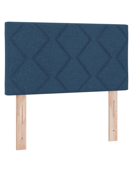 Letto ottomano con materasso Blu 120 x 190 cm Tessuto