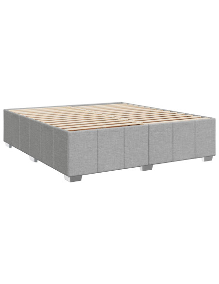 Letto Box Spring LED con Materasso Grigio Chiaro 180 x 200 cm