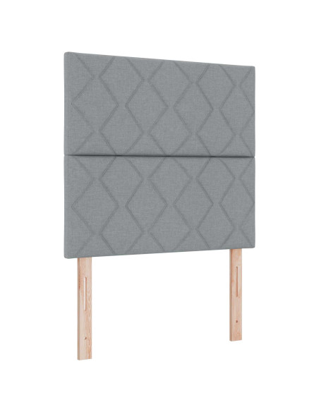 Letto Box Spring LED con Materasso Grigio Chiaro 120 x 190 cm