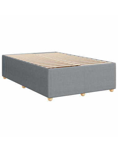Letto Box Spring LED con Materasso Grigio Chiaro 120 x 190 cm