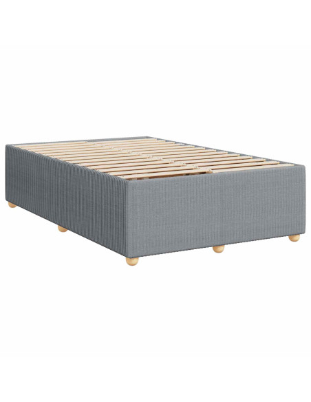 Letto Box Spring LED con Materasso Grigio Chiaro 120 x 190 cm