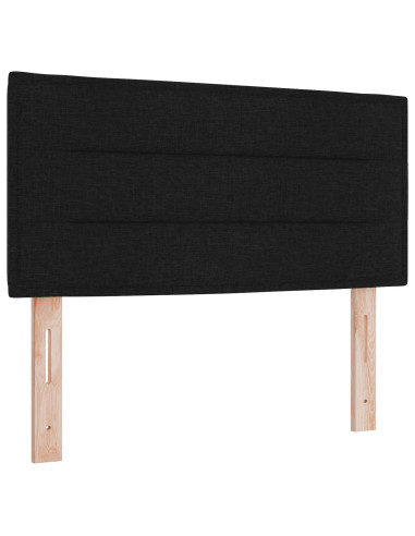 Letto ottomano con materasso Nero 120 x 190 cm Tessuto