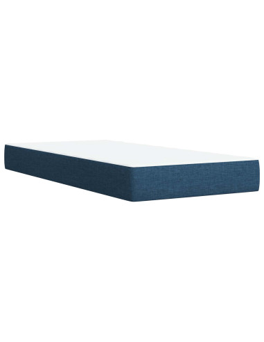 Letto ottomano con materasso Blu 80 x 200 cm Tessuto