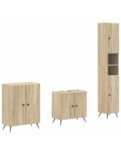 Set di armadietti da bagno in 3 pezzi BREDA Rovere Sonoma
