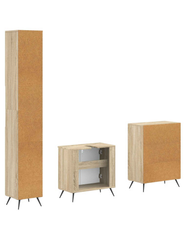 Set di armadietti da bagno in 3 pezzi BREDA Rovere Sonoma