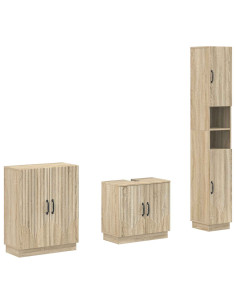 Set di armadietti da bagno in 3 pezzi HOORN Rovere Sonoma
