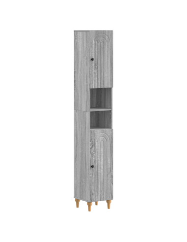 Set di armadietti da bagno in 3 pezzi ALKMAAR Sonoma grigio
