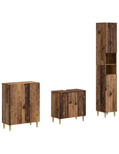 Set di armadietti da bagno in 3 pezzi ARNHEM Legno antico