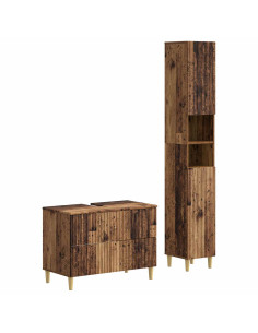 Set di Armadi da Bagno da 2 Pezzi ARNHEM Legno antico