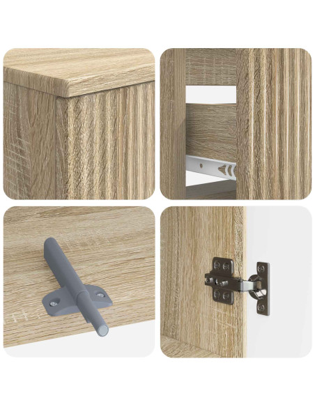 Set di Armadi da Bagno da 2 Pezzi ARNHEM Rovere Sonoma