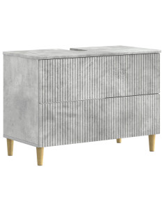 Set di Armadi da Bagno da 2 Pezzi ARNHEM Grigio Cemento 2