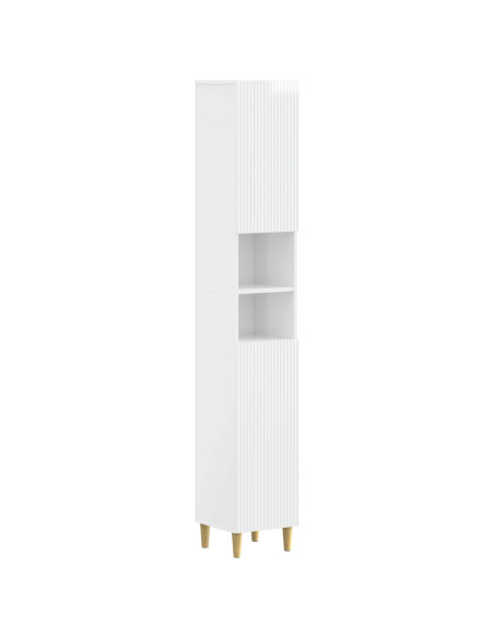Set di Armadi da Bagno da 2 Pezzi ARNHEM Bianco Lucido