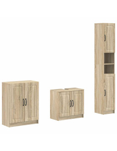 Set di armadietti da bagno in 3 pezzi UTRECHT Rovere Sonoma