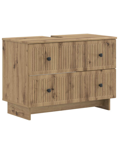 Set di Armadi da Bagno da 2 Pezzi EDE Rovere Artigianale