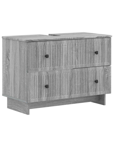 Set di Armadi da Bagno da 2 Pezzi EDE Sonoma grigio