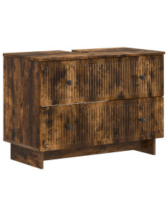 Set di Armadi da Bagno da 2 Pezzi EDE Rovere Fumo 2