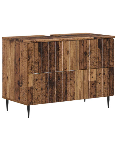 Set di Armadi da Bagno da 2 Pezzi ZWOLLE Legno antico