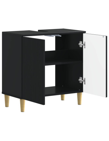 Armadio per Lavabo da Bagno ARNHEM Nero 59,5 x 31,5 x 59 cm