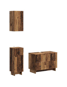 Set di armadietti da bagno in 3 pezzi EDE Legno antico
