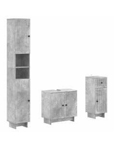 Set di armadietti da bagno in 3 pezzi EDE Legno ingegnerizzato