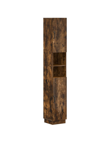Set di Mobili da Bagno da 4 Pezzi HOORN Rovere Fumo