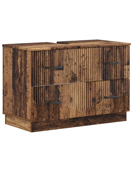 Set di Mobili da Bagno da 4 Pezzi HOORN Legno antico