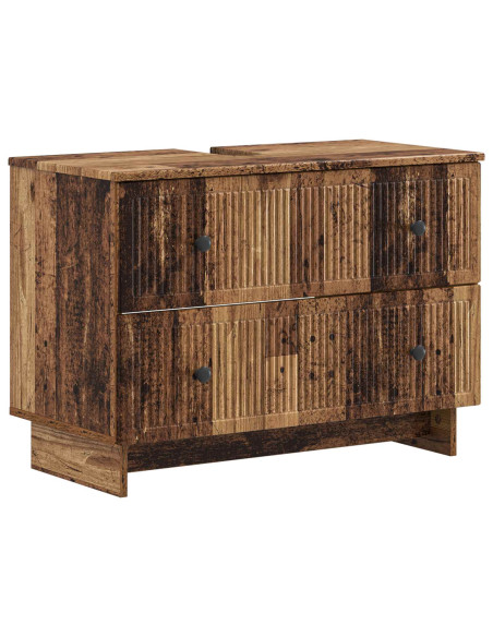 Set di Armadi da Bagno da 2 Pezzi EDE Legno antico