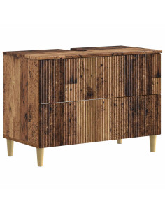 Set di Armadi da Bagno da 2 Pezzi ARNHEM Legno antico 2