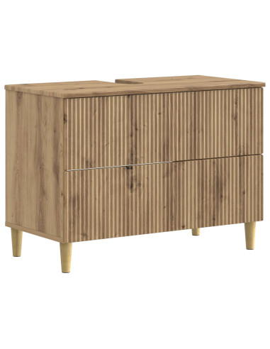 Set di Armadi da Bagno da 2 Pezzi ARNHEM Rovere Artigianale