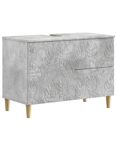 Set di Armadi da Bagno da 2 Pezzi DELFT Grigio Cemento 2
