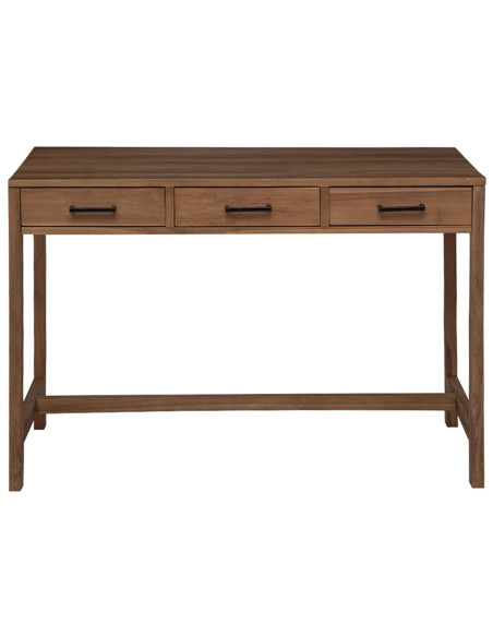 Scrivania con Cassetti Naturale Legno di teak solido