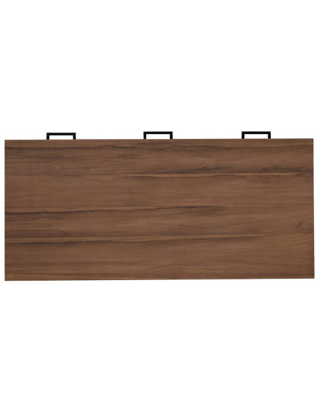 Scrivania con Cassetti Naturale Legno di teak solido