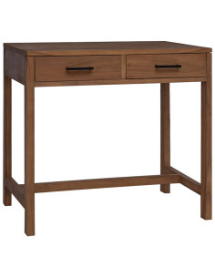 Scrivania con Cassetti Naturale Legno di teak solido