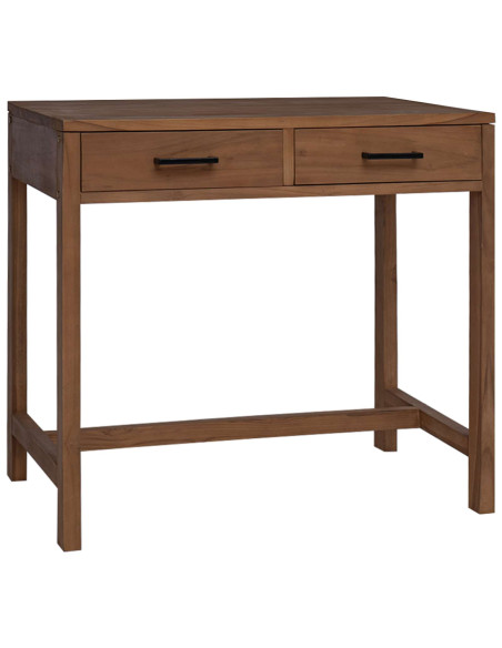 Scrivania con Cassetti Naturale Legno di teak solido