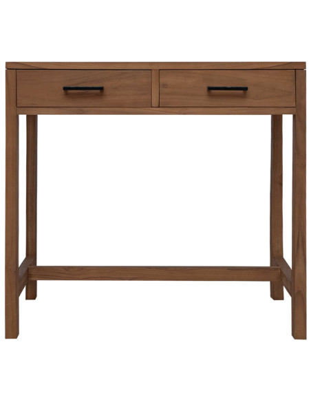Scrivania con Cassetti Naturale Legno di teak solido