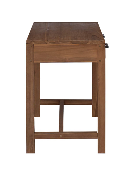 Scrivania con Cassetti Naturale Legno di teak solido