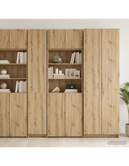 Armadio per la conservazione con ripiani Rovere Artigianale