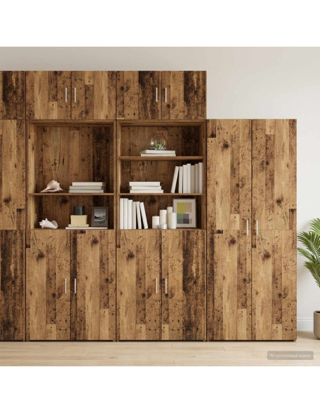 Armadio per la conservazione con ripiani Legno antico